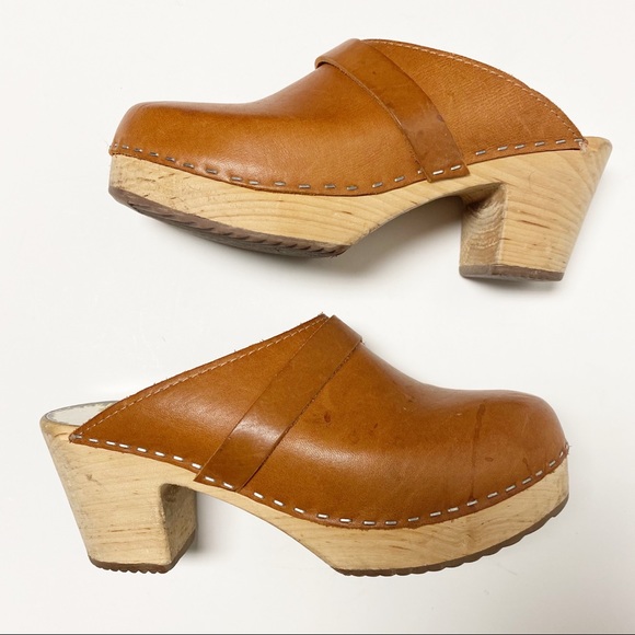 troentorps Shoes - Troentorps Da Vinci Cognac Pull Up 3” Clog size 38